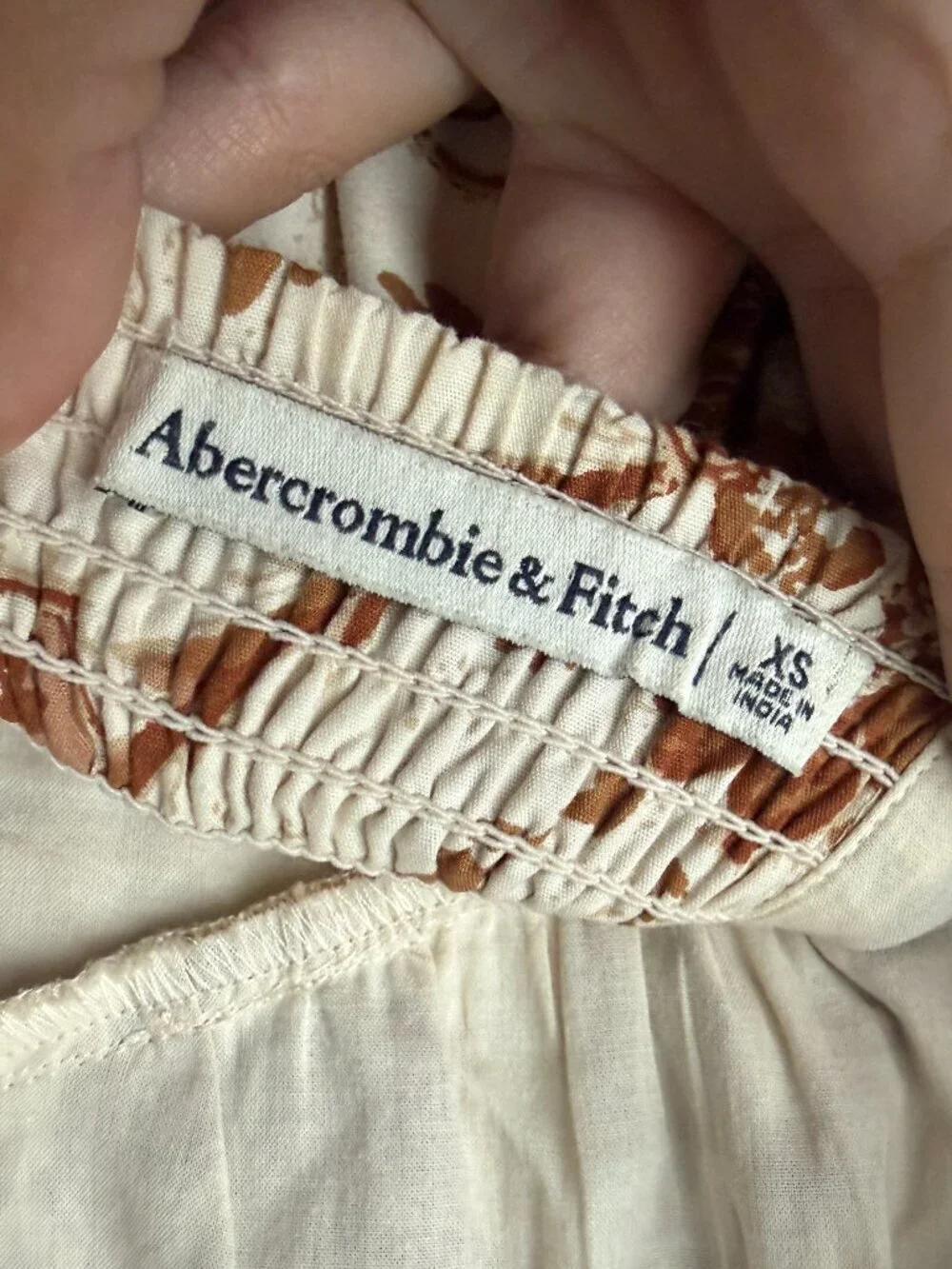 Abercrombie & Fitch Floral Puff Sleeve Poplin Midi Dress Size XS - Picture 4 of 5